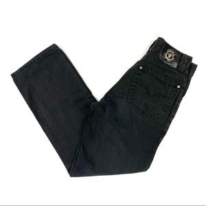 Versace Vintage Black Denim High Waist Jeans